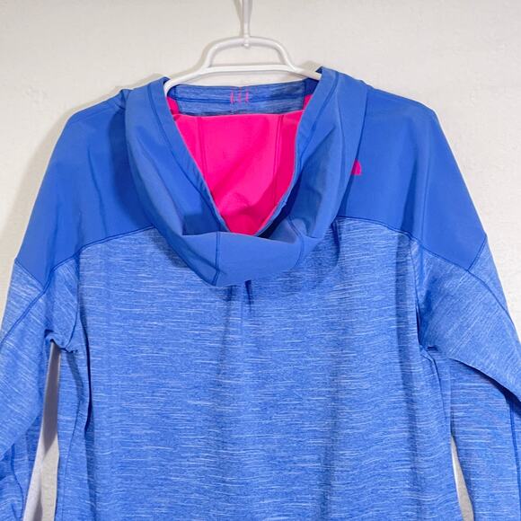The North Face Dynamix Hoodie Women's XL Blue Soft Inside Pullover Zip Pockets - Picture 5 of 11